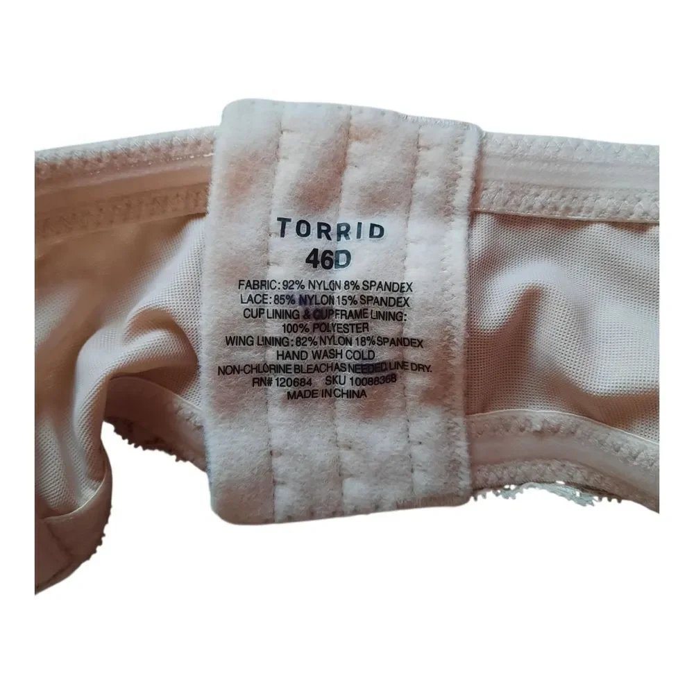 Torrid Cream Lace Strapless Bra